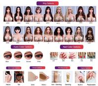 Hot sale 157cm Full Body Lifelike breast male masturbator TPE Love Dolls Tan Skin Skeleton Silicone Sex Doll for Mansex dolls produced by AUTOMATICWOMAN